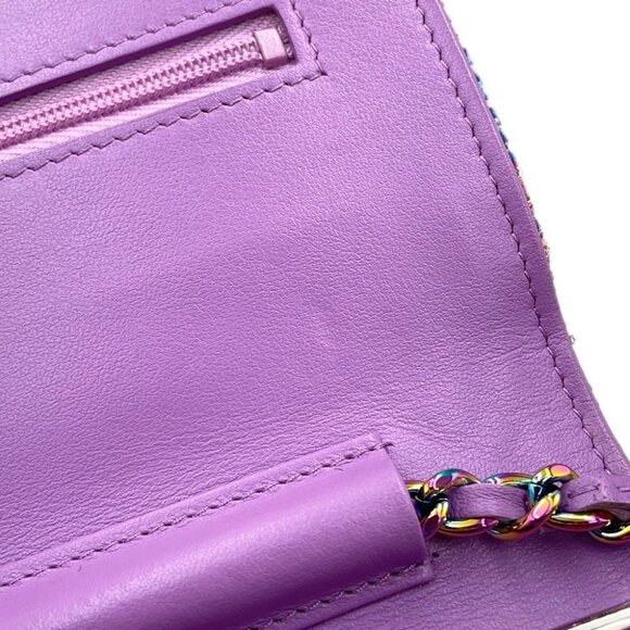 CHANEL Chain wallet Tweed Multicolor - Picture 9 of 16